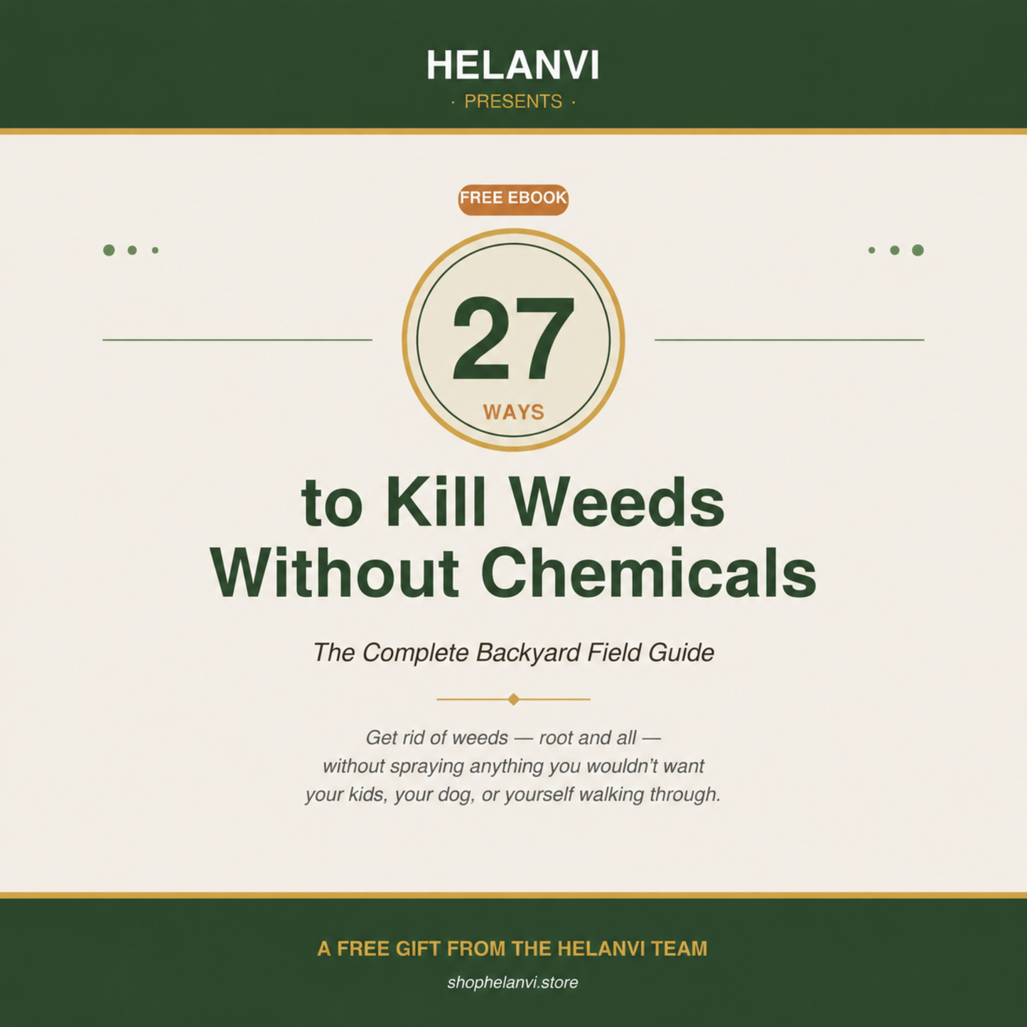 The Chemical-Free Lawn Ebook — 27 Ways to Kill Weeds Without Chemicals