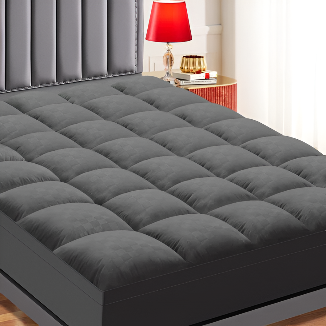 Premium Quilted 1000GSM Luxury Extra Thick Mattress Topper - Breathable & Fluffy Soft