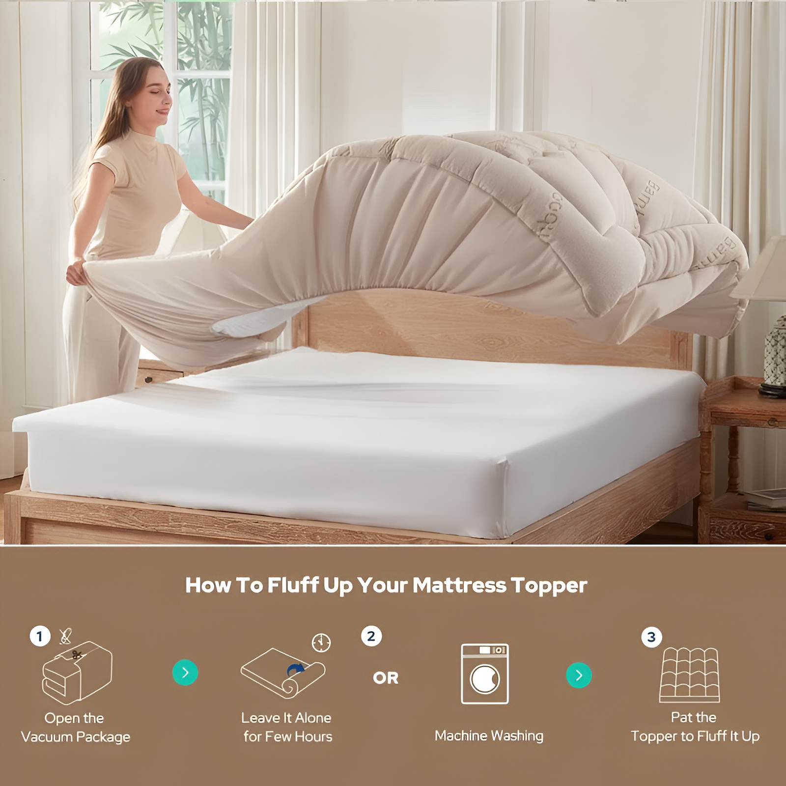 Premium Quilted 1000GSM Luxury Extra Thick Mattress Topper - Breathable & Fluffy Soft